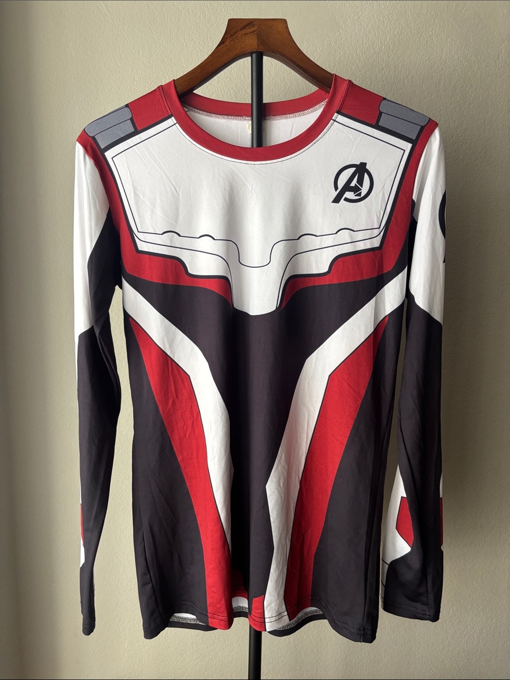 Marvel Long Sleeve Avengers Graphic Top - Red, White, Black